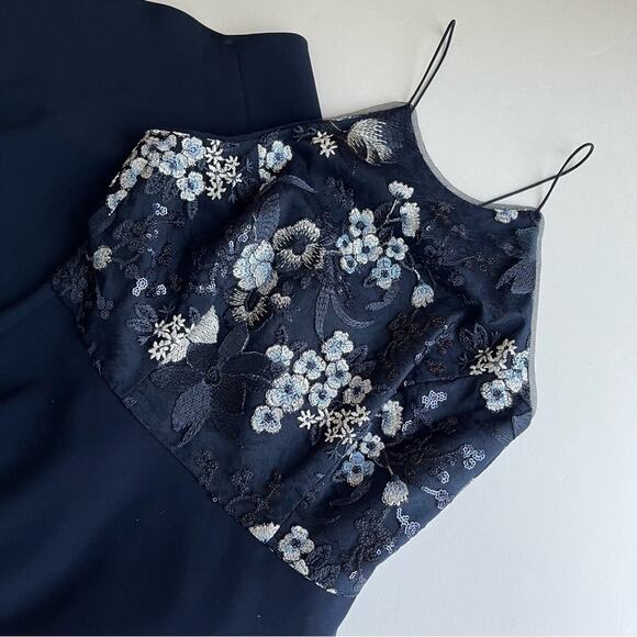 Aidan by Aidan Mattox Floral Embroidered Hi Lo Dress - Picture 4 of 10